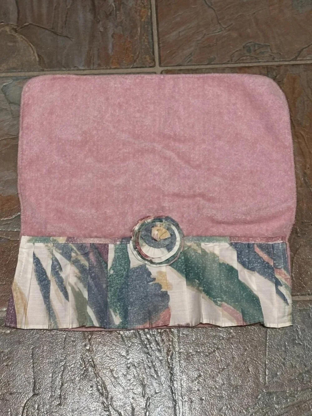 Vintage Avanti Look Dusty Pink Bathroom Towel Set 80s 90s Vibes Pleats